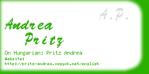 andrea pritz business card